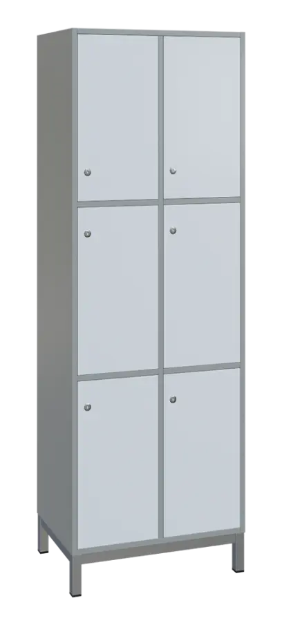 SBS-3322 šatní skříň 6-boxová, 1800x600x400 mm, kovové nohy, korpus šedý, dvířka bílá SBS-3322 šatní skříň 6-boxová, 1800x600x400 mm, kovové nohy, korpus šedý, dvířka bílá